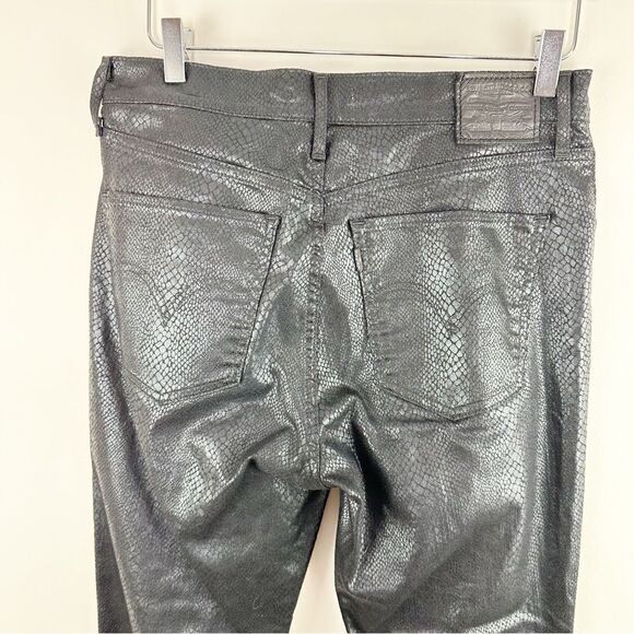 Levi's women's size 31 Mile High Rise Super Skinny Ankle Black Snake Print Jeans - Picture 4 of 16